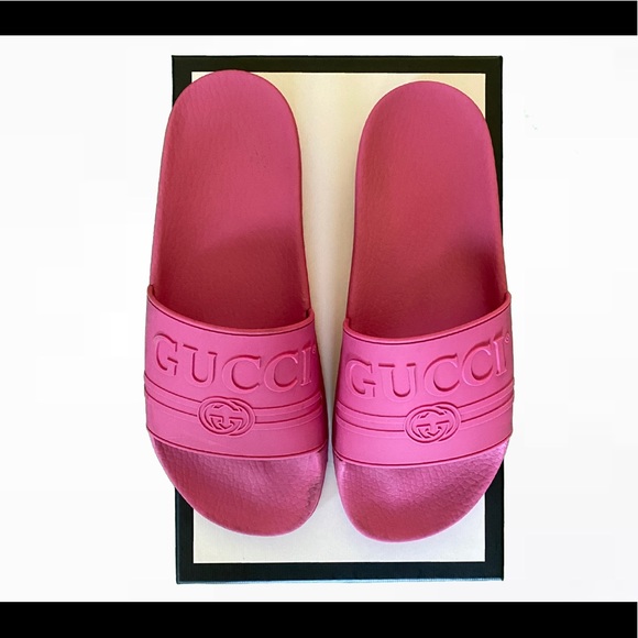 Gucci Shoes - Authentic Gucci Pink Slides size 40/10